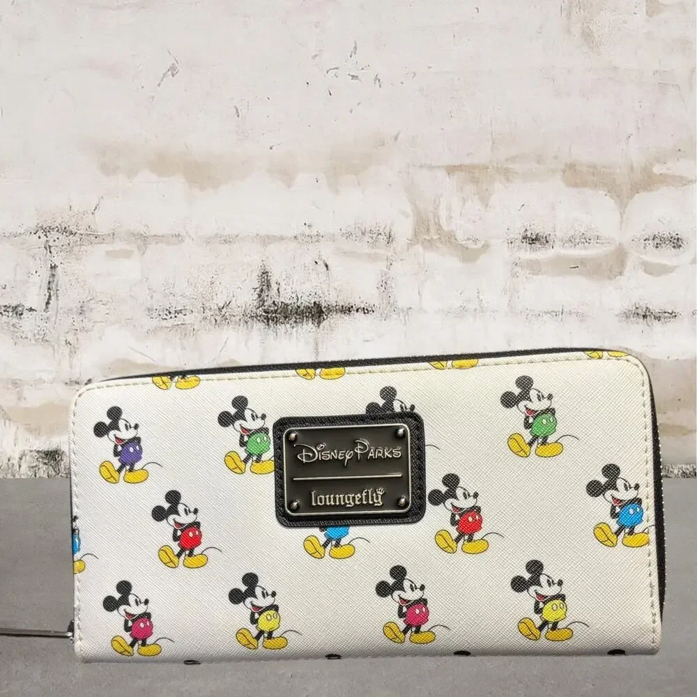 Loungefly Disney Parks Exclusive White Mickey Backpack with Wallet
